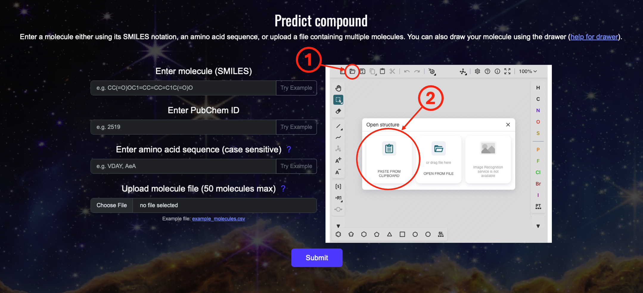 Load SMILES walkthrough